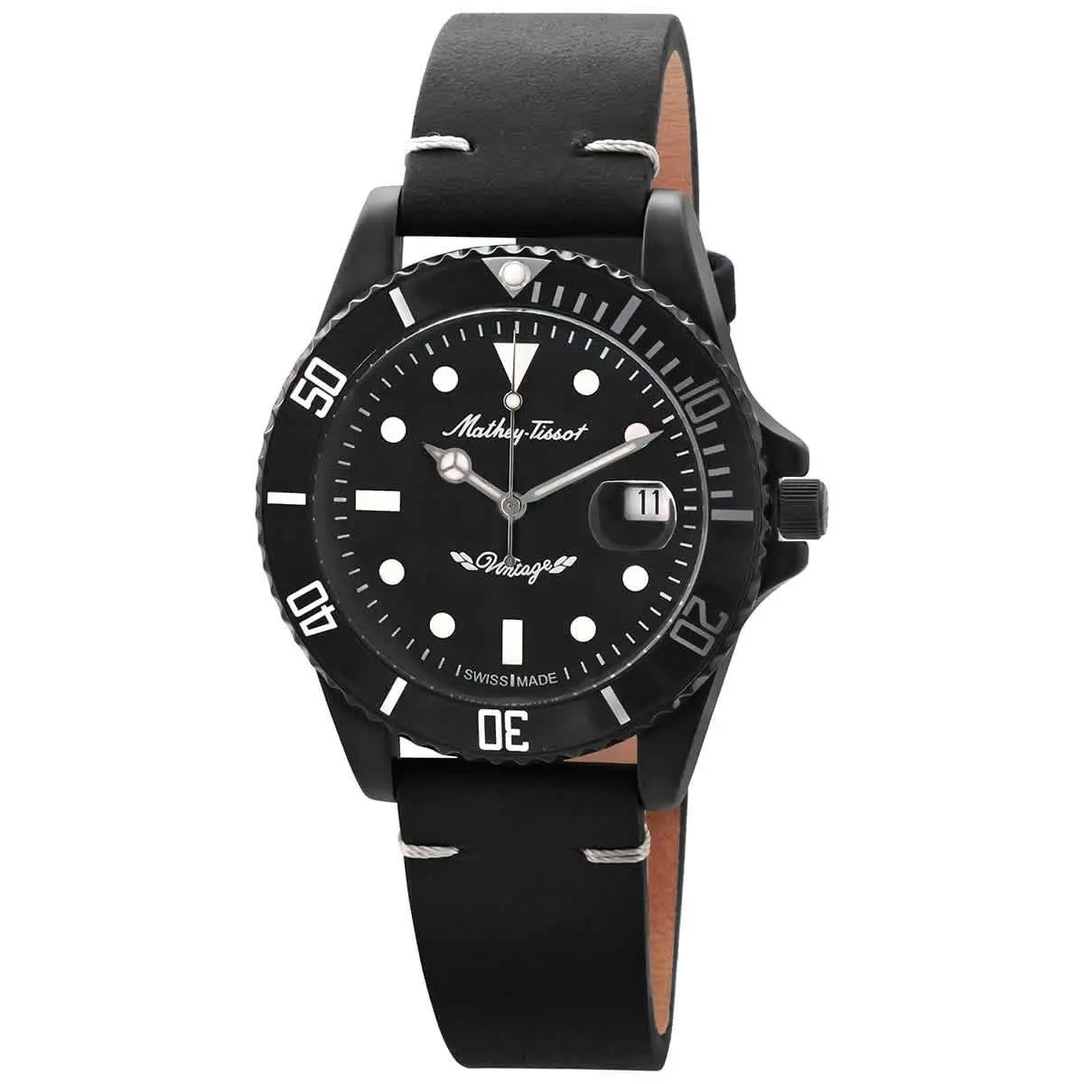 Mathey-tissot H901BZNB Mathy Vintage Auto Black Dial 42 mm Men`s Watch