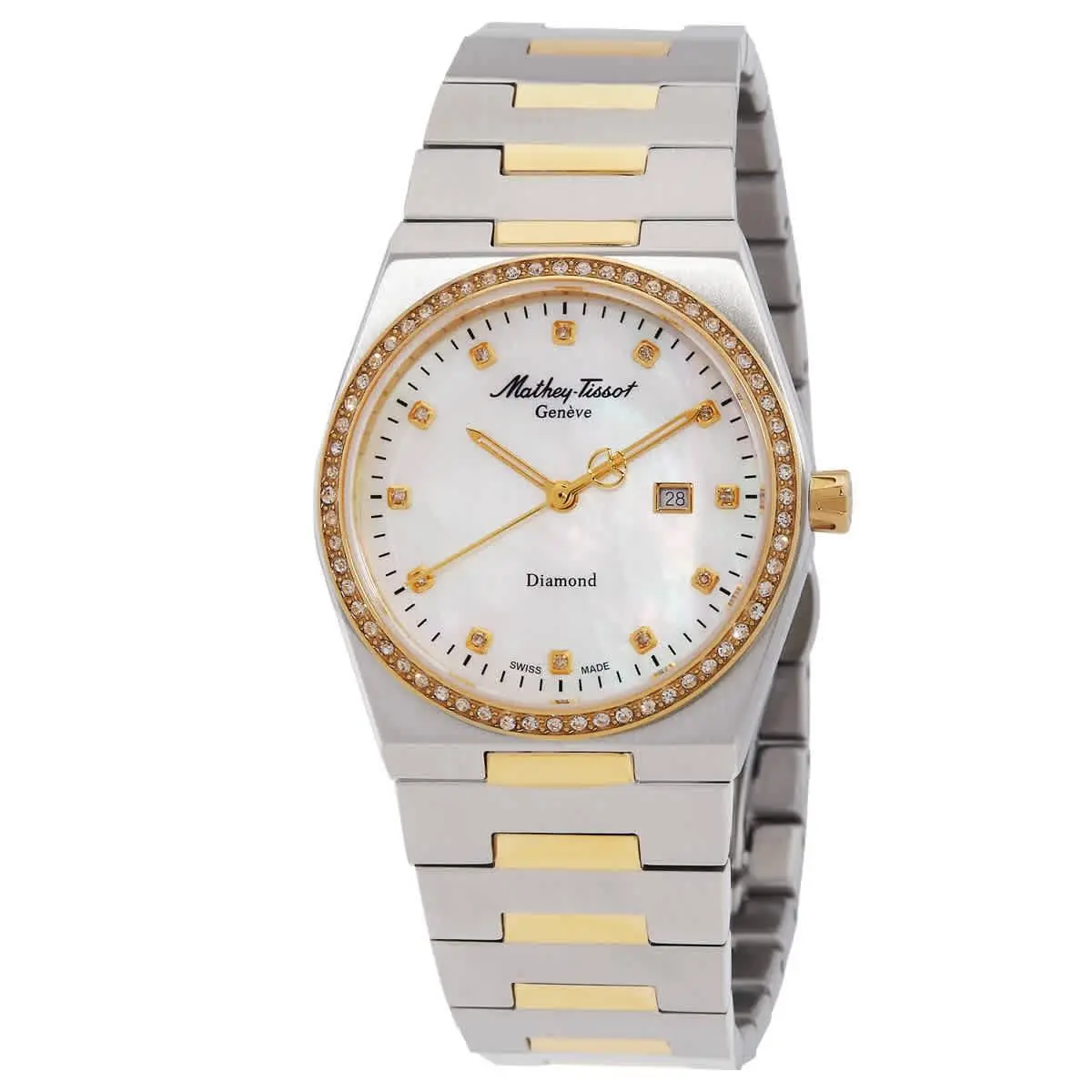 Mathey-tissot Zeus Lady Diamond Quartz White Dial Ladies Watch D118SBYI