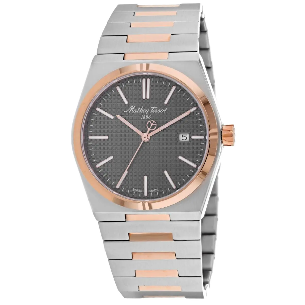Mathey Tissot Men`s Zoltan Brown Dial Watch - H117RS