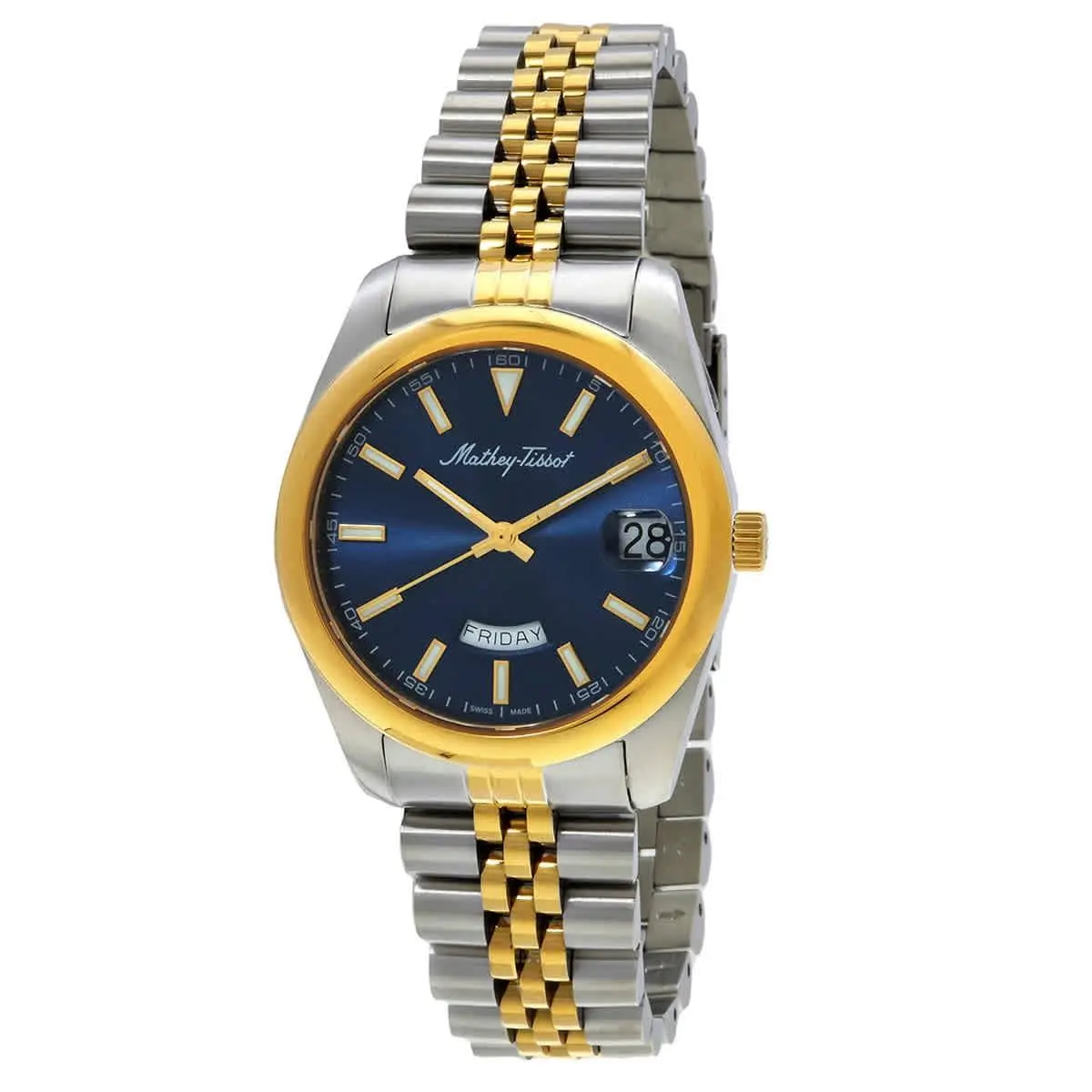 Mathey-tissot D510BBU Mathy Day-date Blue Dial 34 mm Women`s Watch by Tissot