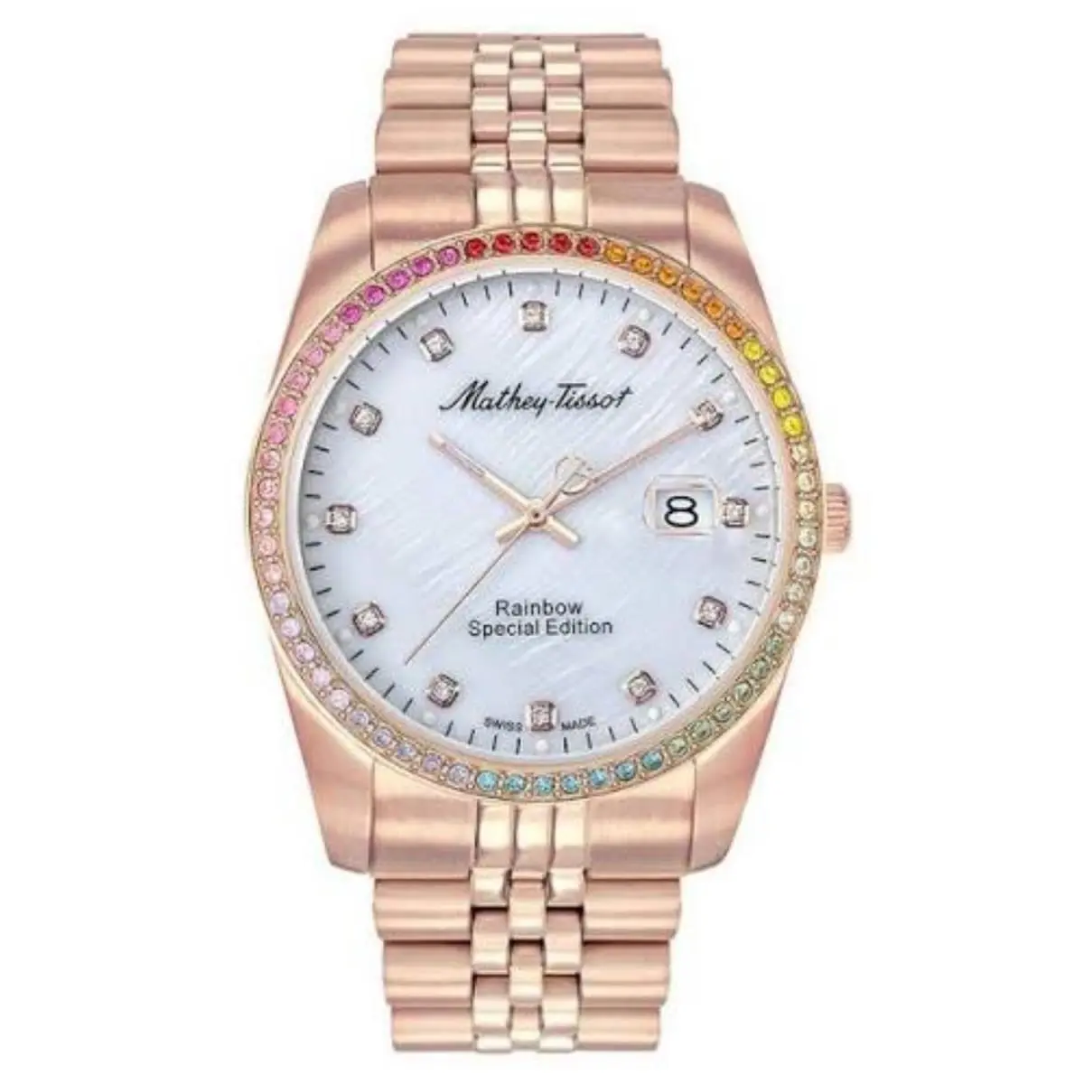 Mathey  Women`s Rainbow White Dial Watch - H809PQI by Tissot