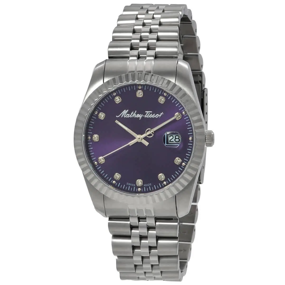 Mathey-tissot Mathy II Quartz Purple Dial Ladies Watch H710APU