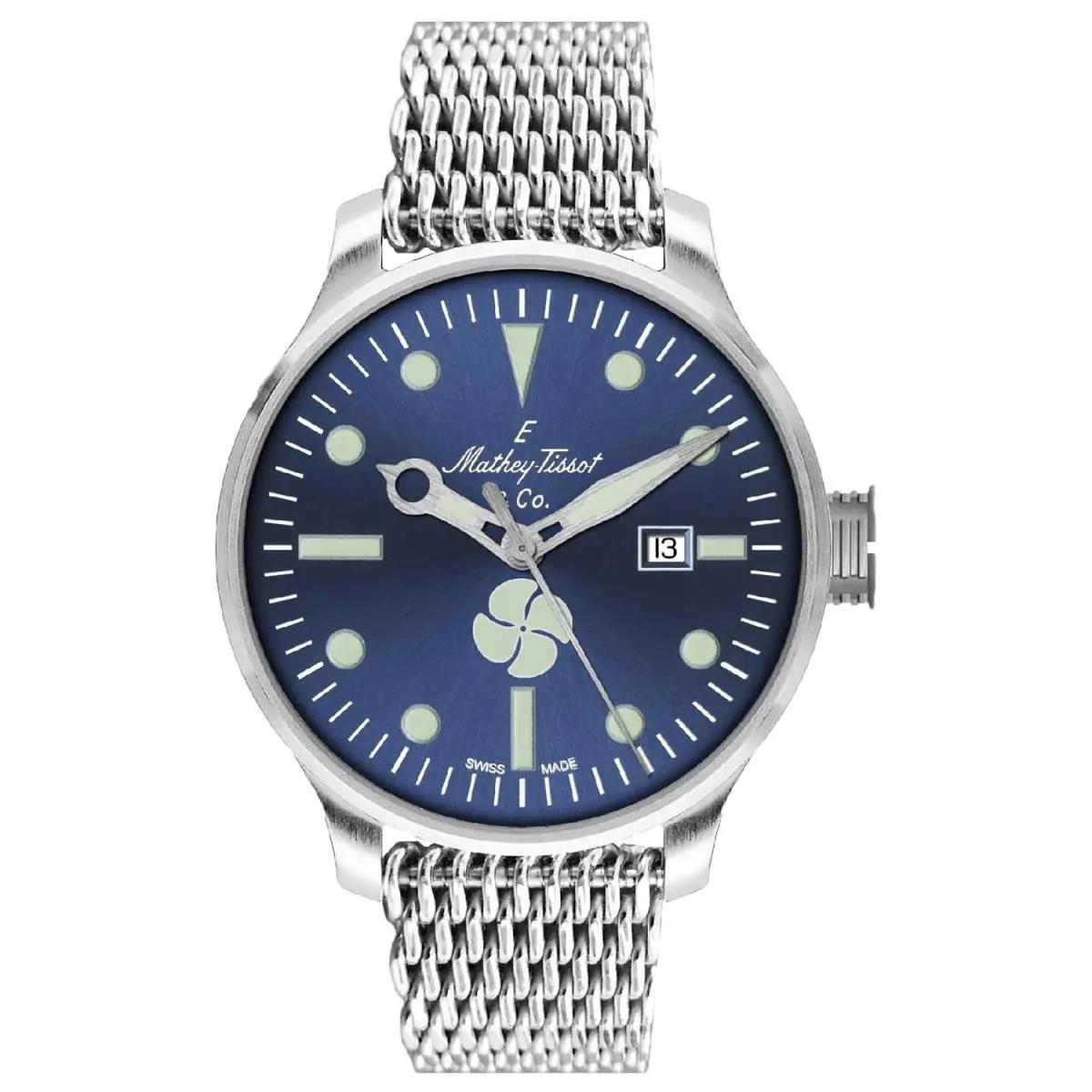 Mathey Tissot Men`s Elica Blue Dial Watch - U121ABU