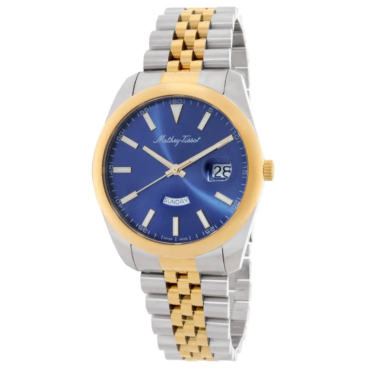 Mathey-tissot H510BBU Mathy Day-date Blue Dial 41 mm Men`s Watch