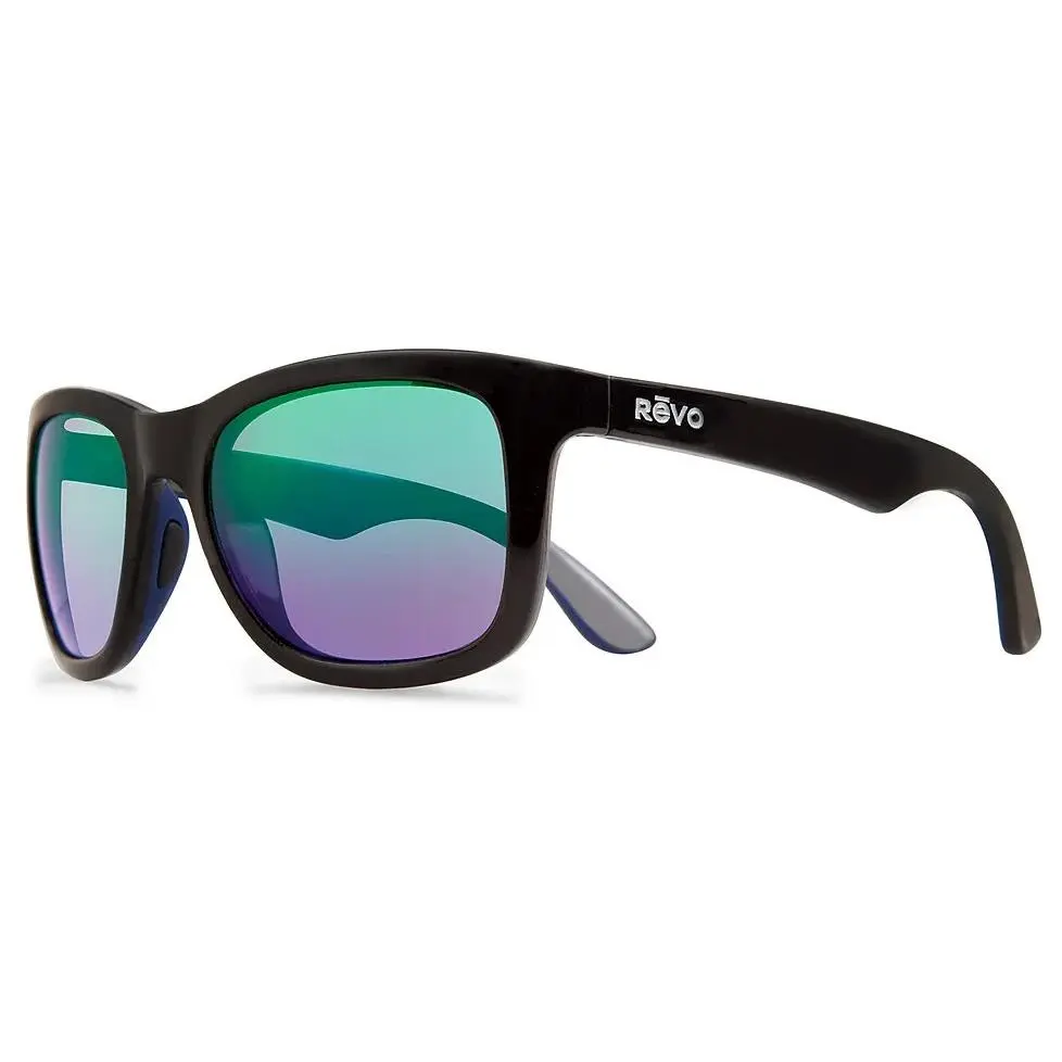 Sunglasses Huddie Matte Black Frame / Evergreen Polarized Mirrored Lens by Revo