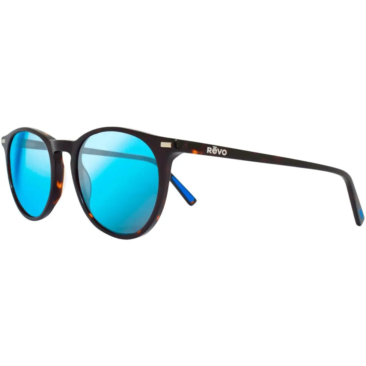 Sierra Polarized Tortoise Round Sunglasses w/ Glass Lens RE116102H20 Japan by Revo