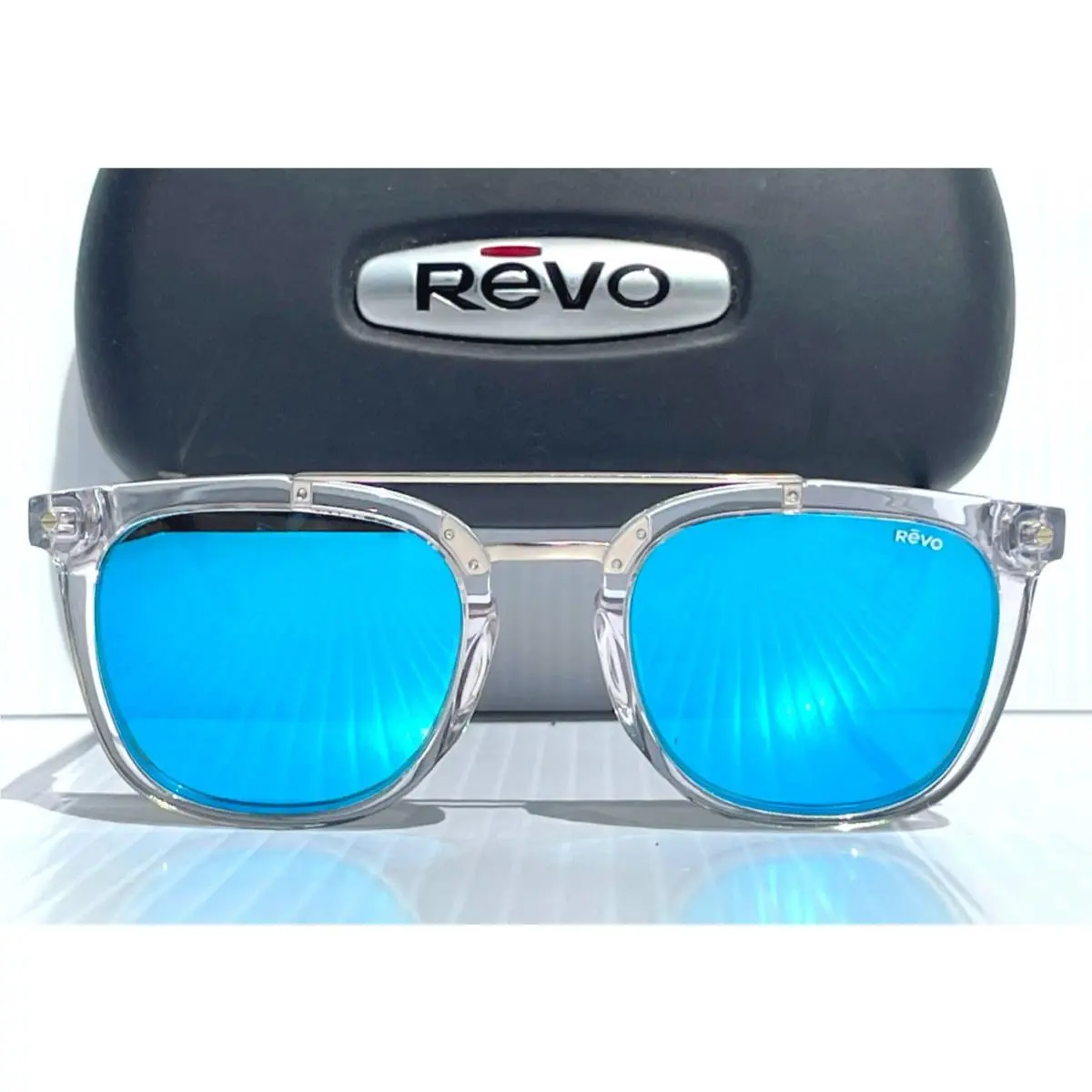 Atlas Tortoise Silver Polarized Blue Glass Lens Sunglass 1179 02 H2O by Revo