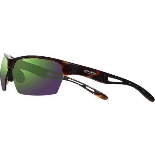 Sunglasses Jett Shiny Tortoise Frame / Green Polarized Lens RE1167 by Revo