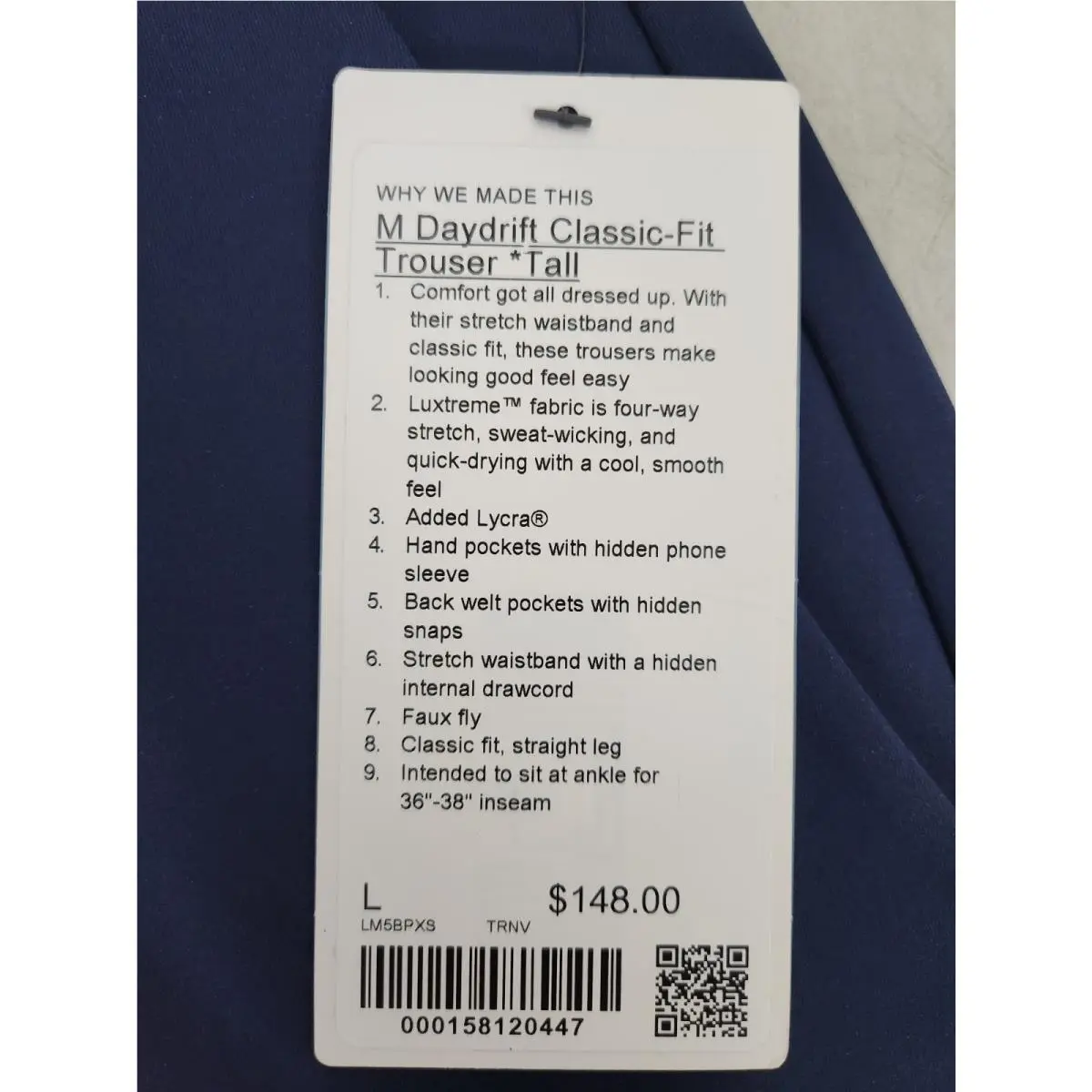 Lululemon clothing - LM5BOZS - LM5BOZS - True Navy 2