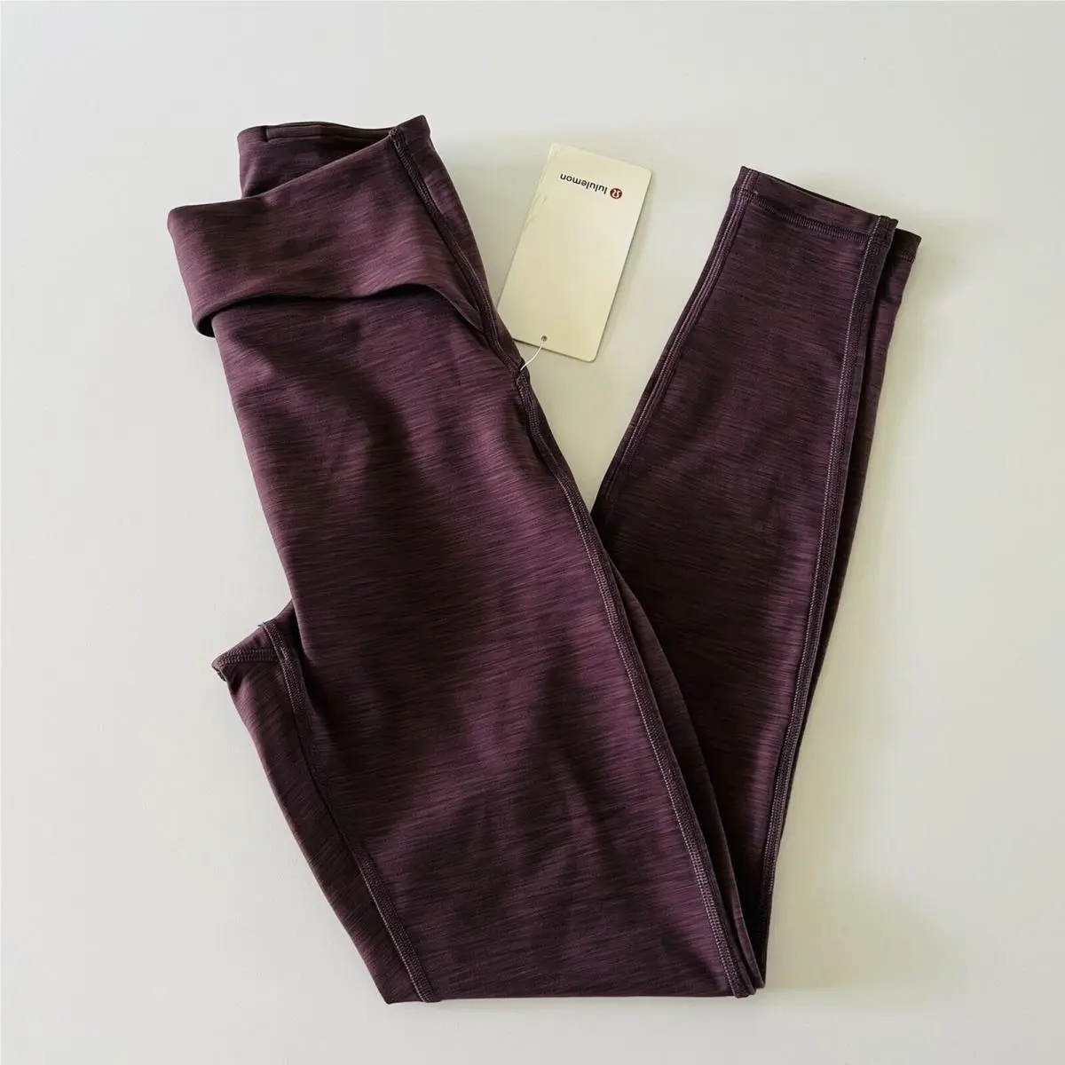 Lululemon Athletica Heathered Currant Power Within Shr Pant 28 Leggings - US 6