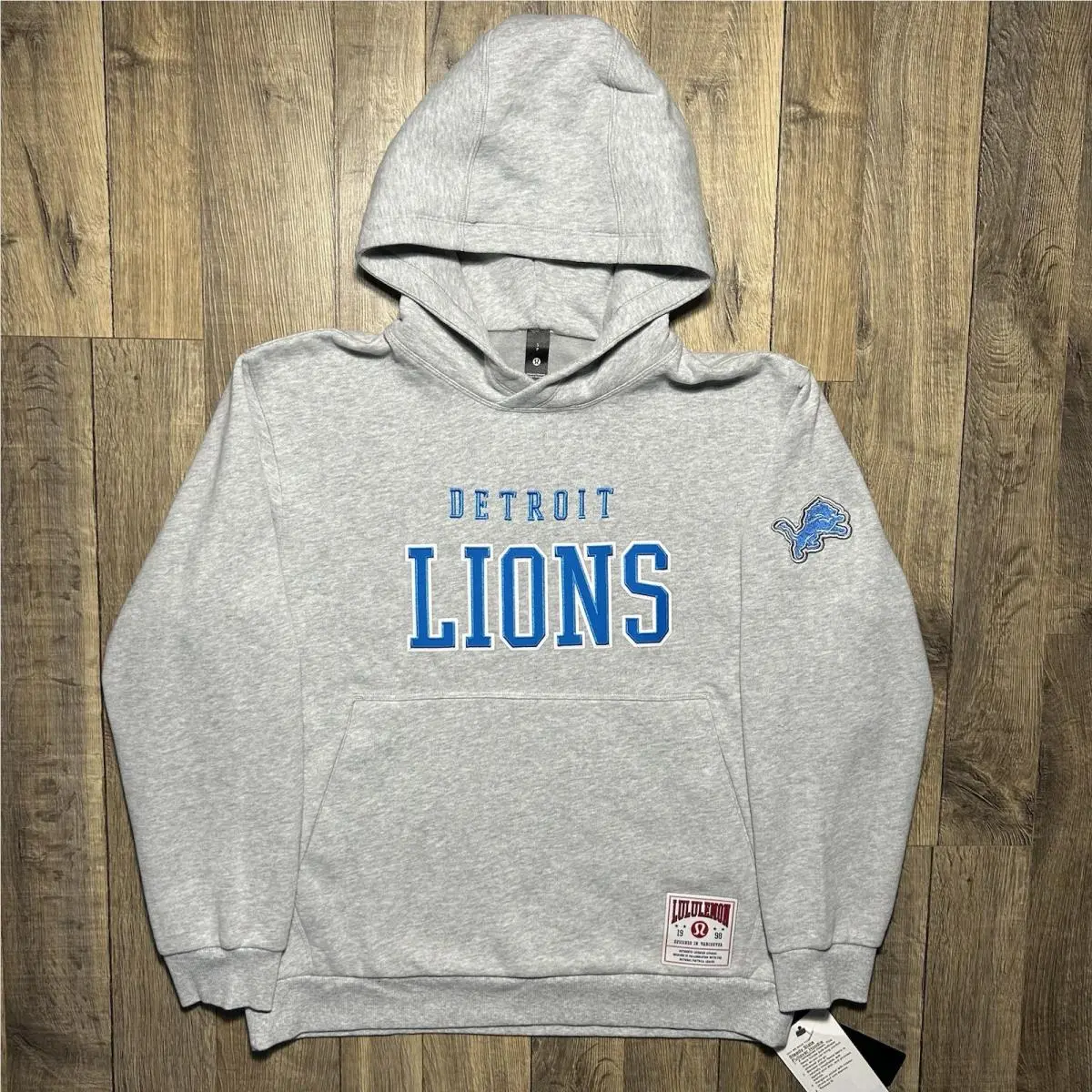 Lululemon Heathered Silver Detroit Lions Steady State Pullover Hoodie Men S