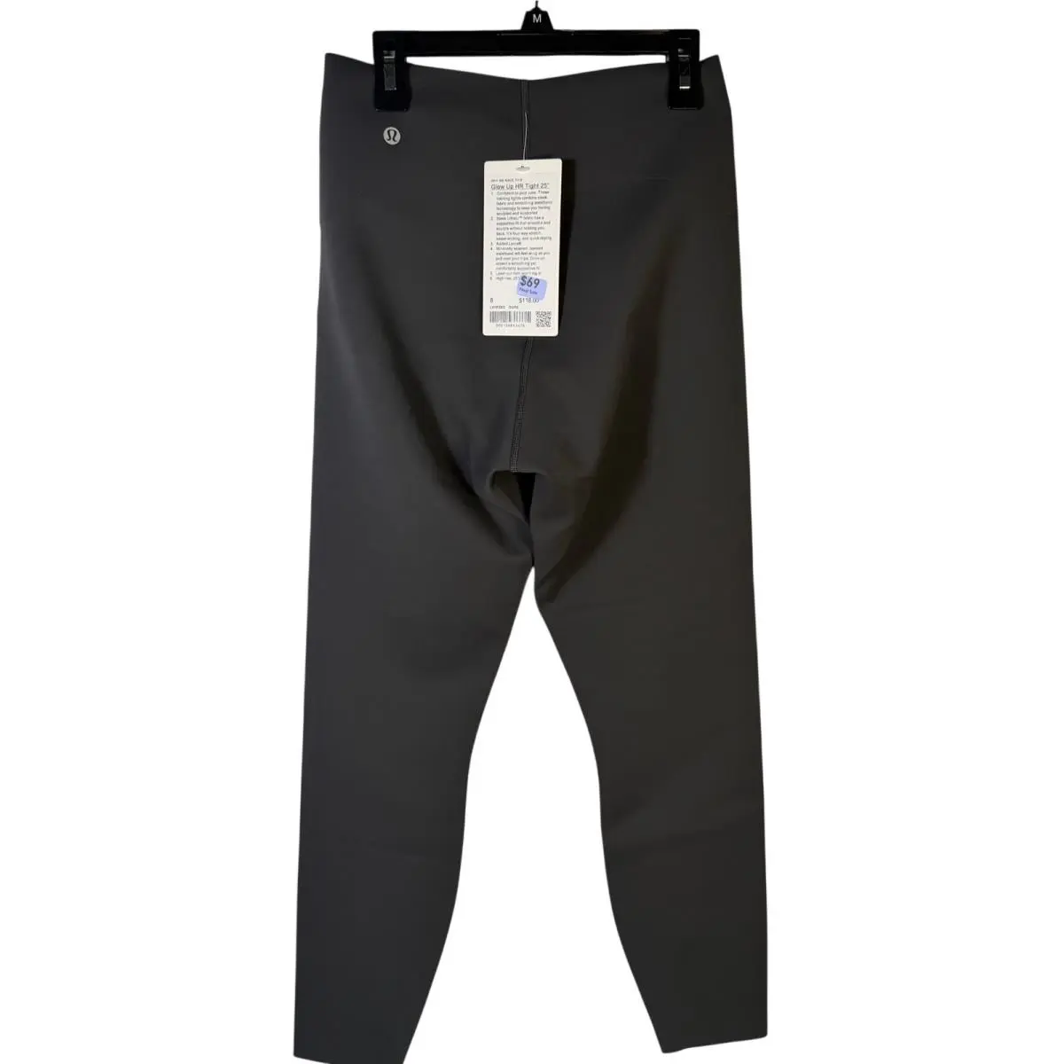 Lululemon Glow Up High-rise Tight 25” Graphite Grey Size 8