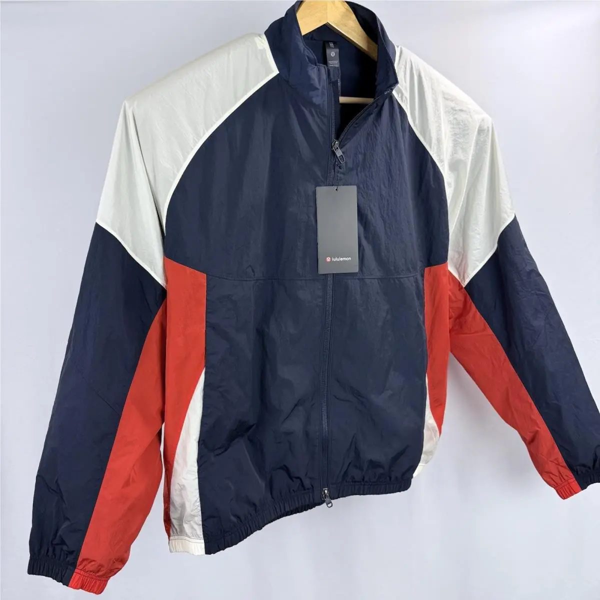 Lululemon Track Jacket Mens 2XL Nylon Oversized Full-zip Pockets Retro 90`s