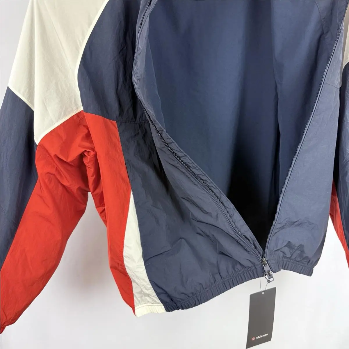 Lululemon clothing - Nylon Oversized Track Jacket - Nylon Oversized Track Jacket - Navy, White, Red 11