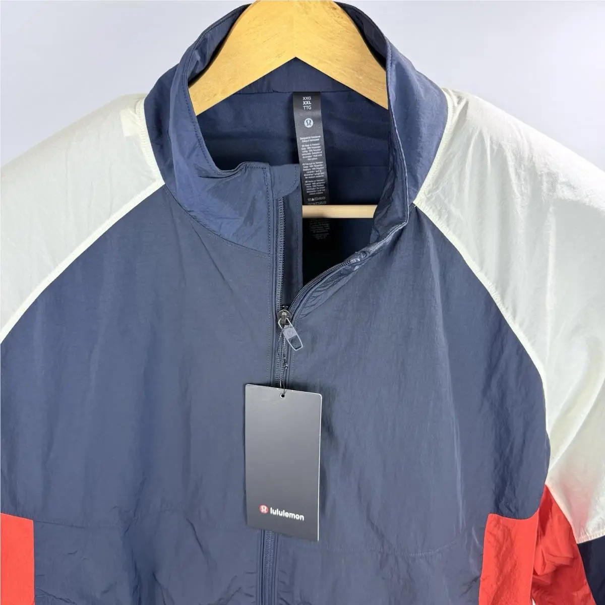 Lululemon clothing - Nylon Oversized Track Jacket - Nylon Oversized Track Jacket - Navy, White, Red 1