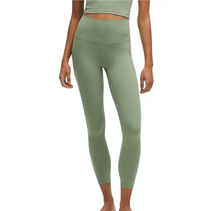 Lululemon Align High-rise Pant Pockets 25 Desert Green Size 14 Nulu Fabric