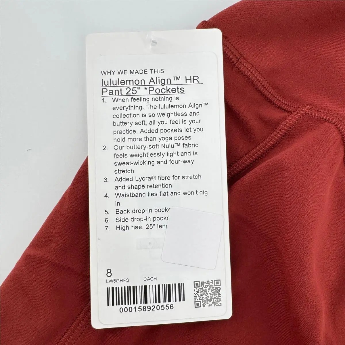 Lululemon clothing - Align HR Pant 25