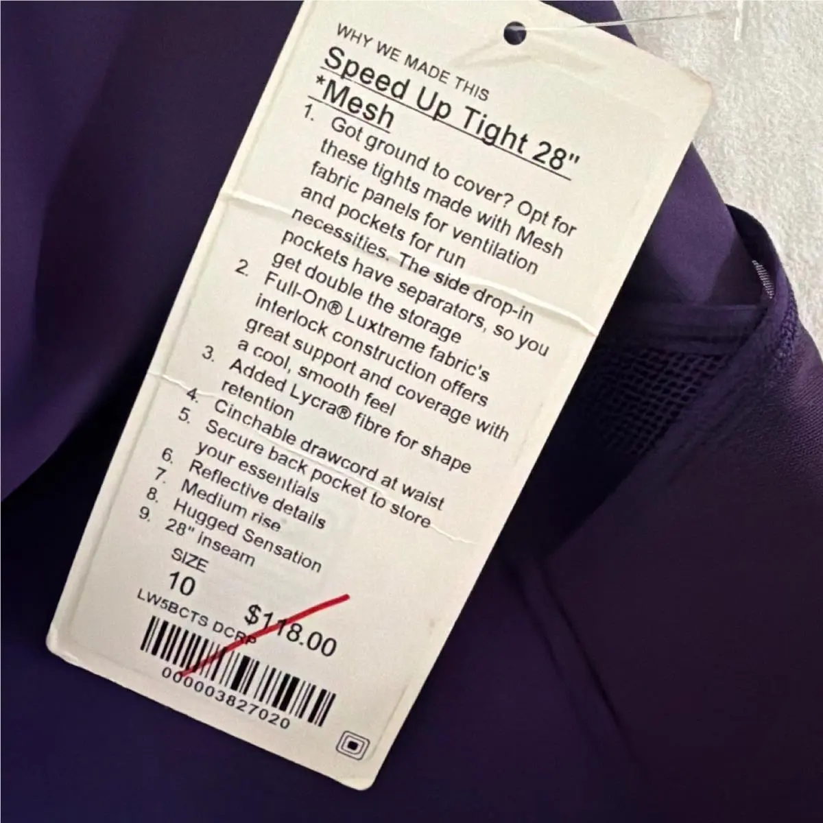 Lululemon clothing - Speed Up Tight *Mesh 28