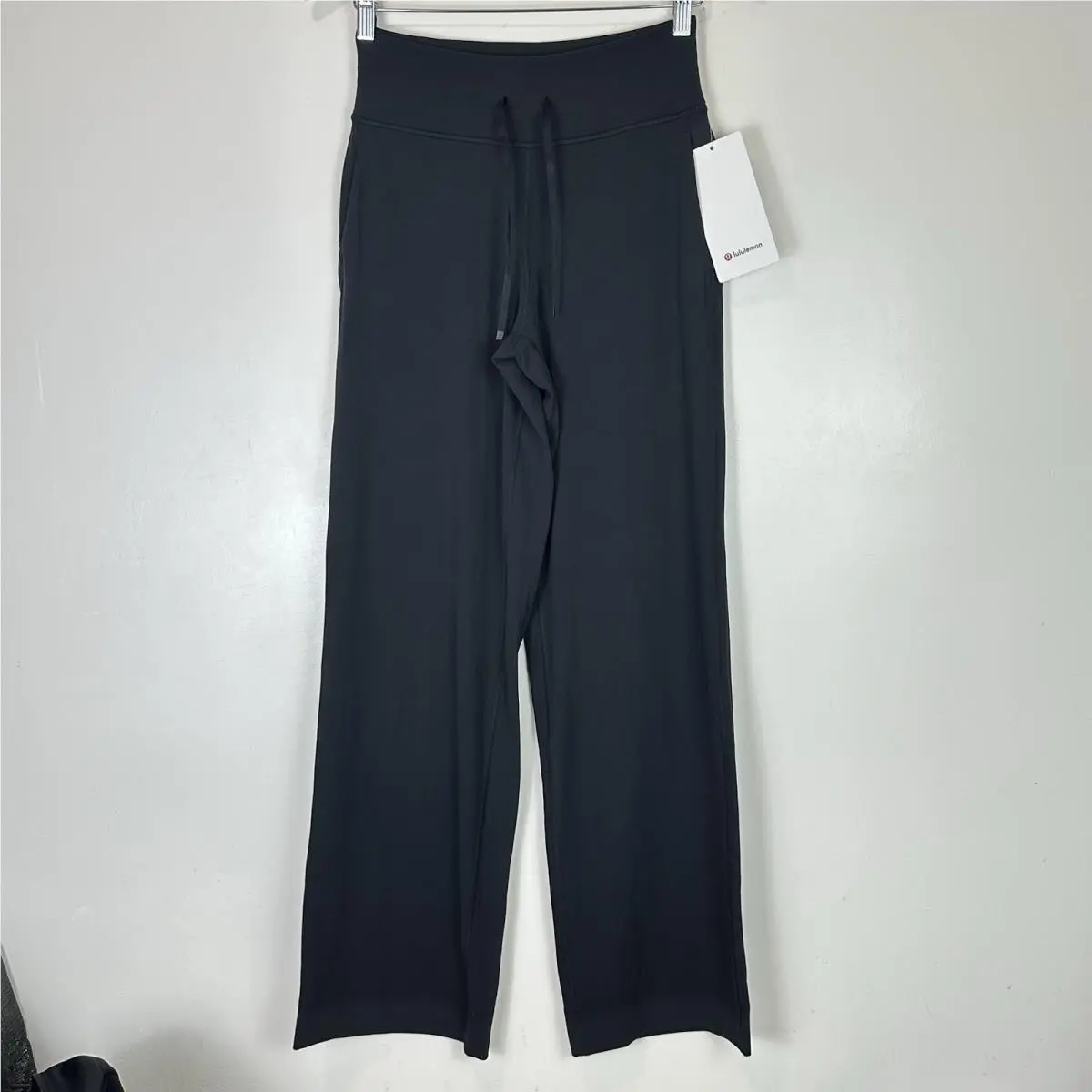 Lululemon Groove Wide-leg High-rise Pant Regular 32 Size 4 Black Casual Yoga