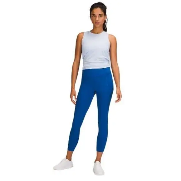 Lululemon Fast Free HR Tight 25 Size 18 Symphony Blue Nulux Leggings