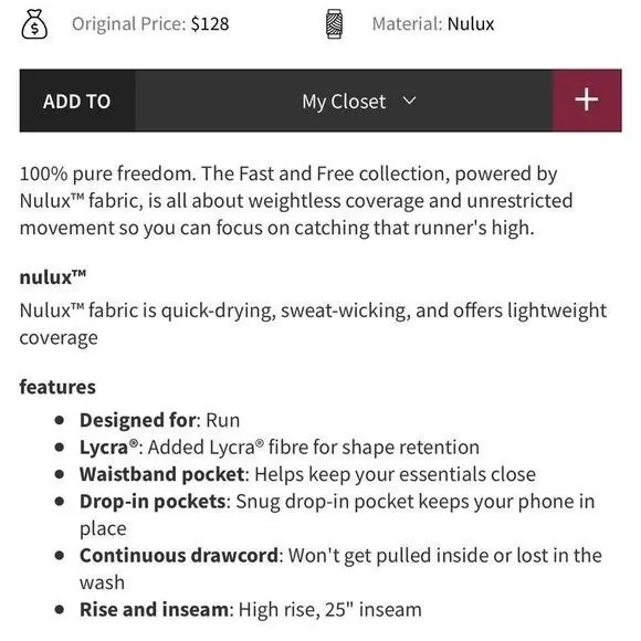Lululemon clothing - Blue 13