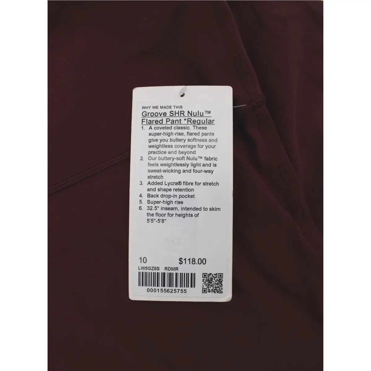 Lululemon clothing - Red Merlot 8