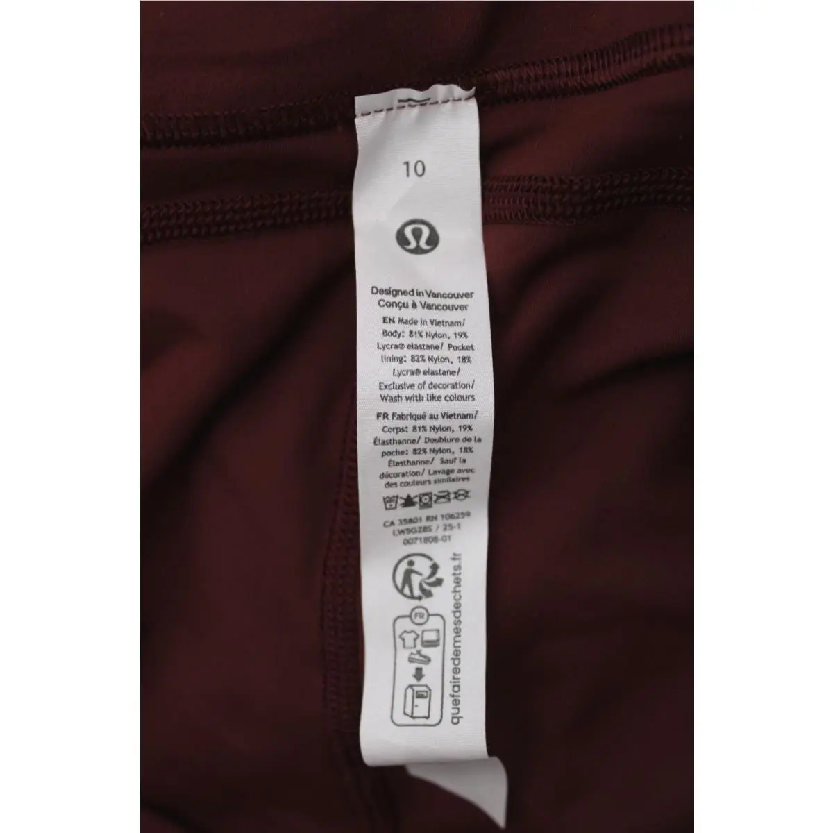 Lululemon clothing - Red Merlot 6