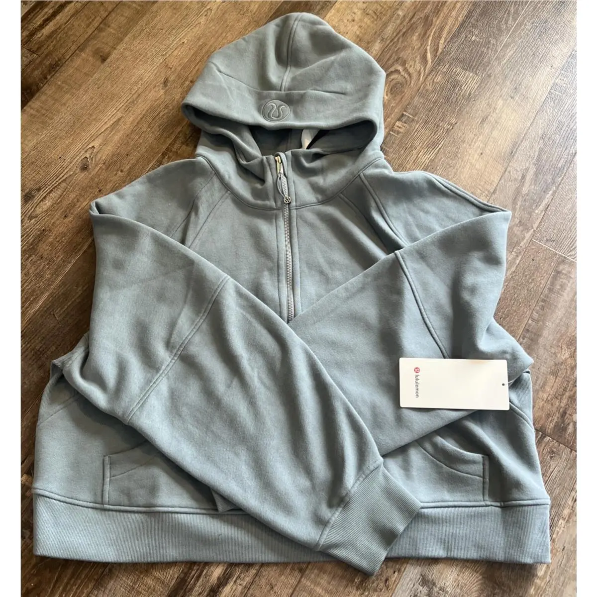 Lululemon Size Xl/xxl Scuba Oversized Half Zip Hoodie Bgib Blue