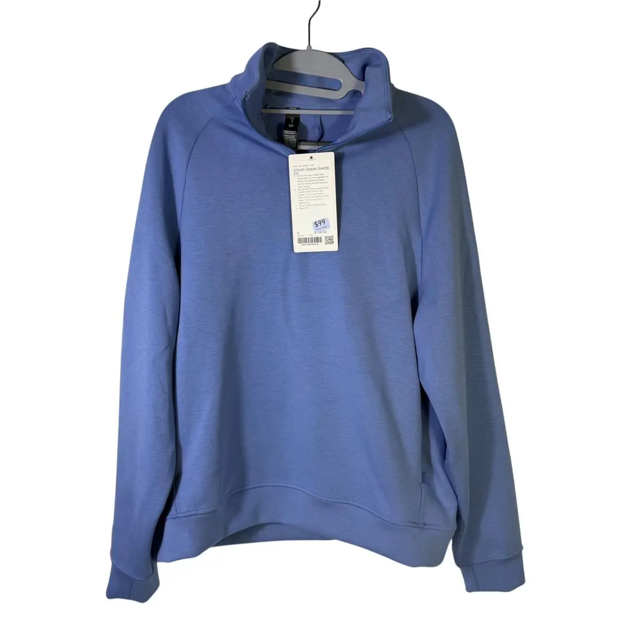 Lululemon Smooth Spacer Quarter Zip – Men`s Small – Preb Blue –