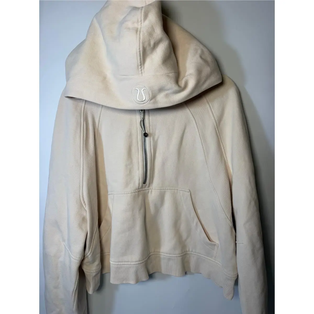 Lululemon Scuba Half Zip Hoodie Plush Light Xl/xxl Grey