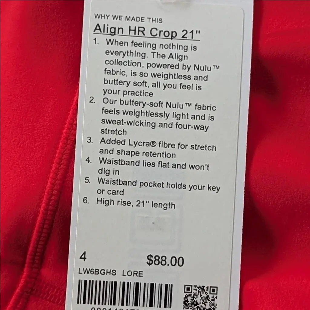 Lululemon clothing - Red 6