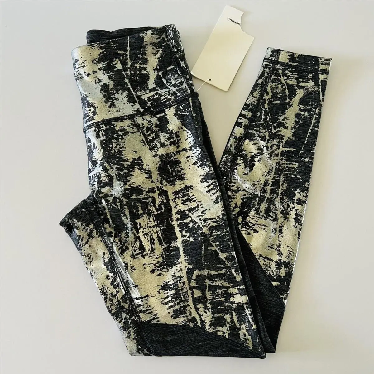 Lululemon Athletica Heathered Gray Wunder Under HR SE Foil Leggings - US 6