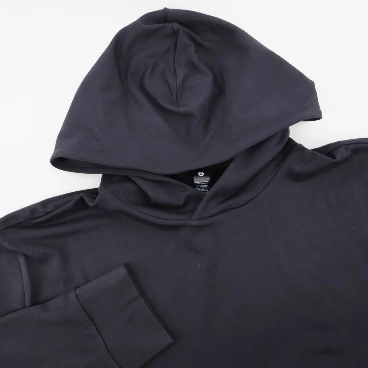 Lululemon Heavy Soft Jersey Pullover Hoodie Black Long Sleeve Mens Large