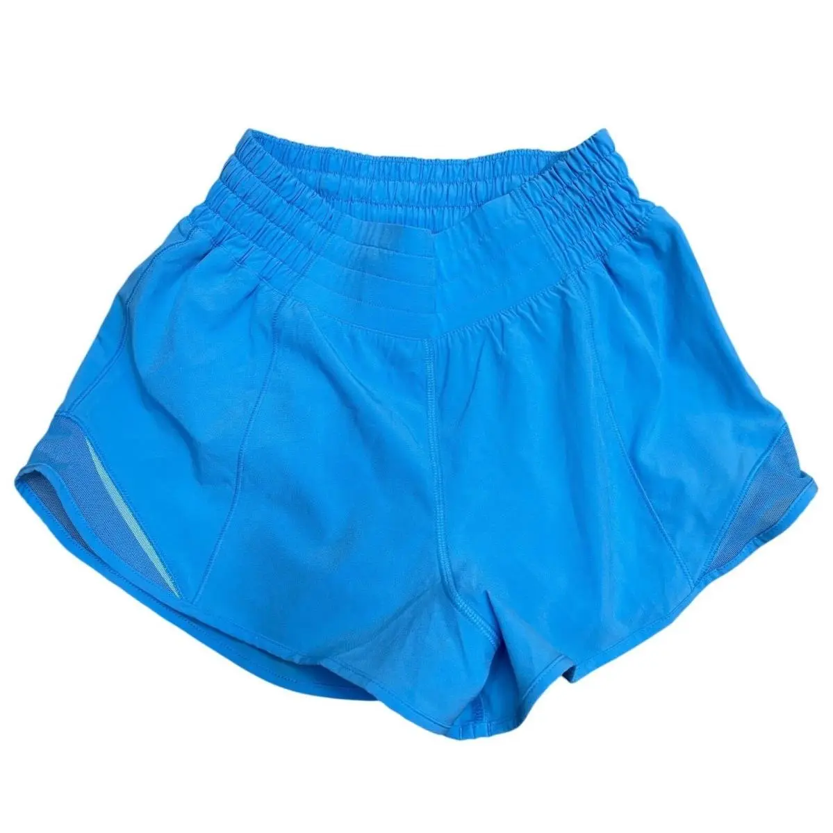Lululemon Hotty Hot High Rise Lined Short 2.5 Cyan Blue Kybl LW7AYYR Womens 2