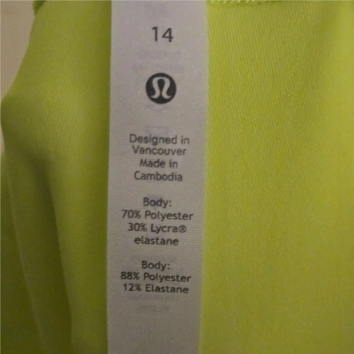Lululemon clothing - Yellow 6