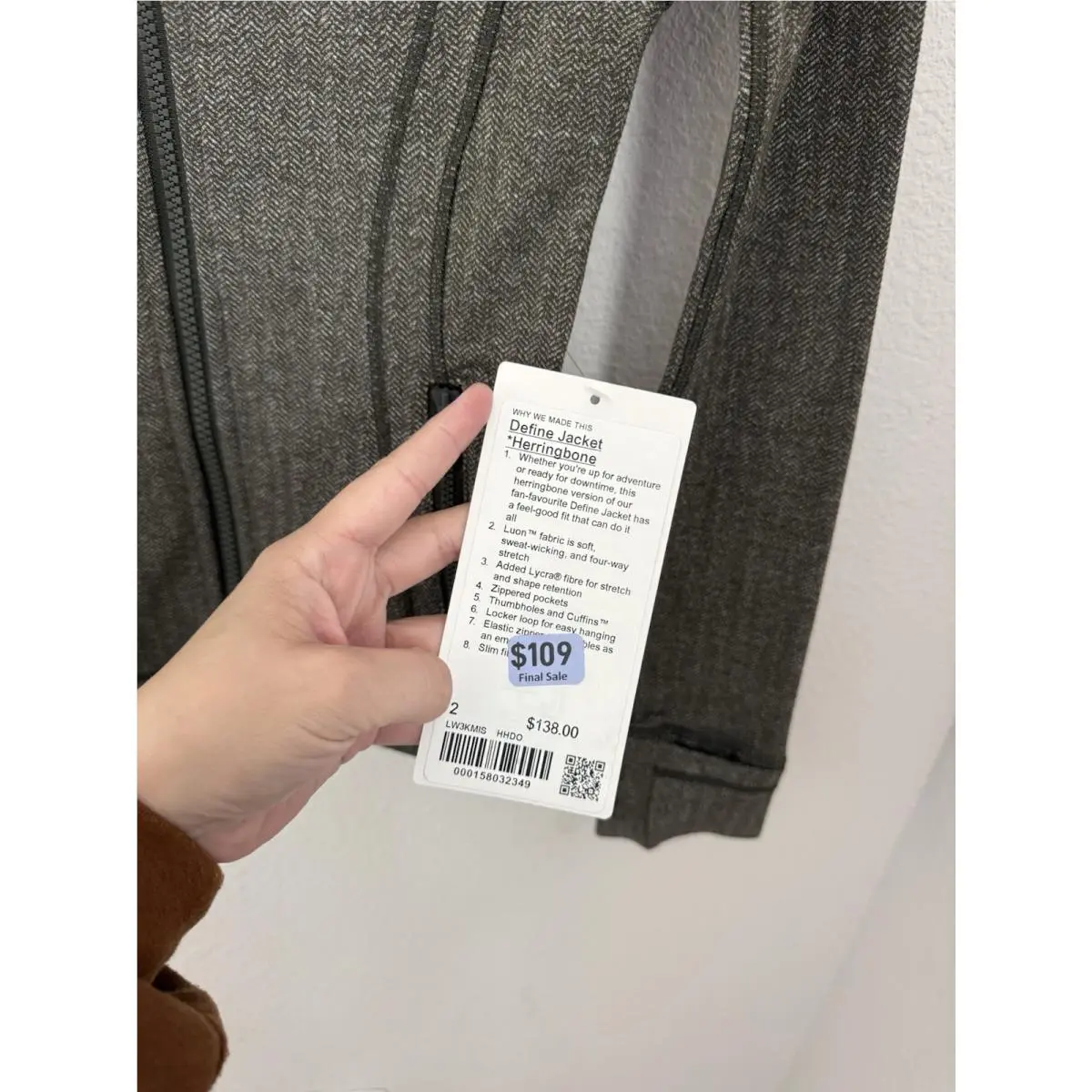 Lululemon clothing - Define Jacket Herringbone - Define Jacket Herringbone - LW3KMIS HHDO - Gray 1