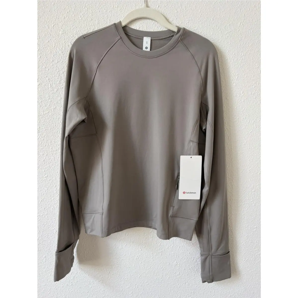 Lululemon It`s Rulu Fleece Long Sleeve Shirt Warm Ash Grey Size Small Athleisure