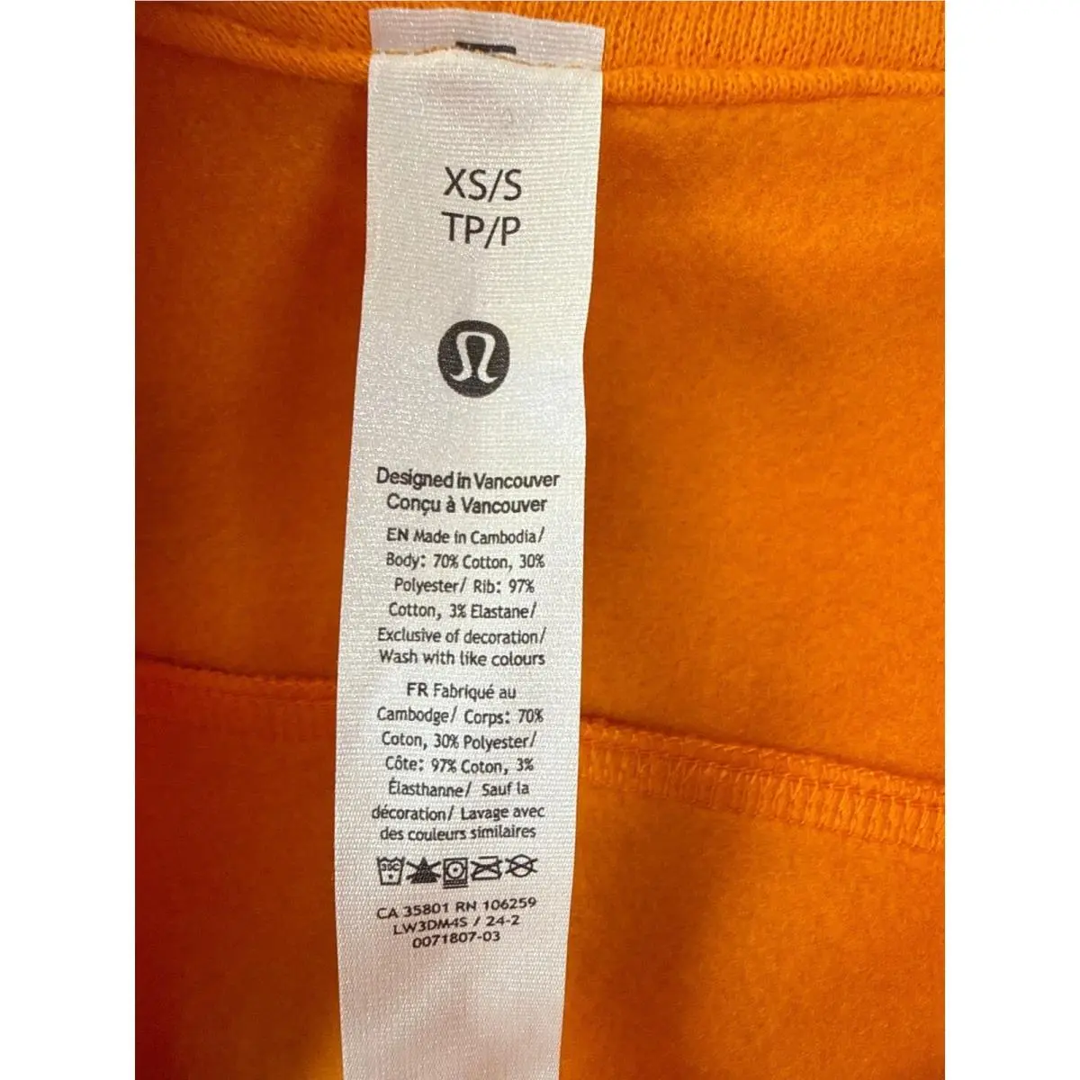 Lululemon clothing - Orange 3