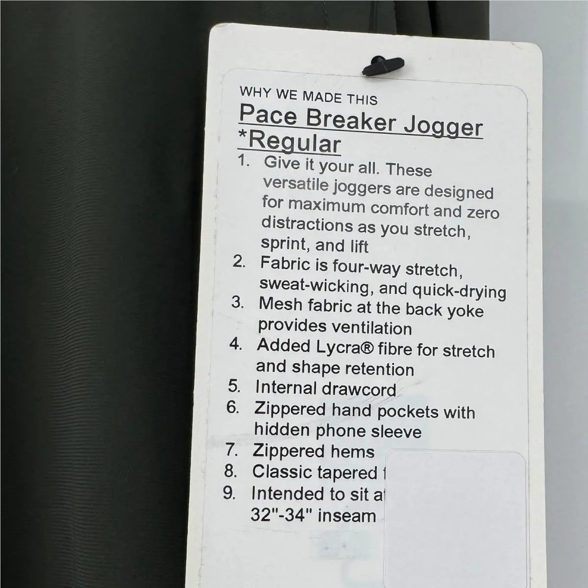 Lululemon clothing - Pace Breaker Jogger - Pace Breaker Jogger - Green 2