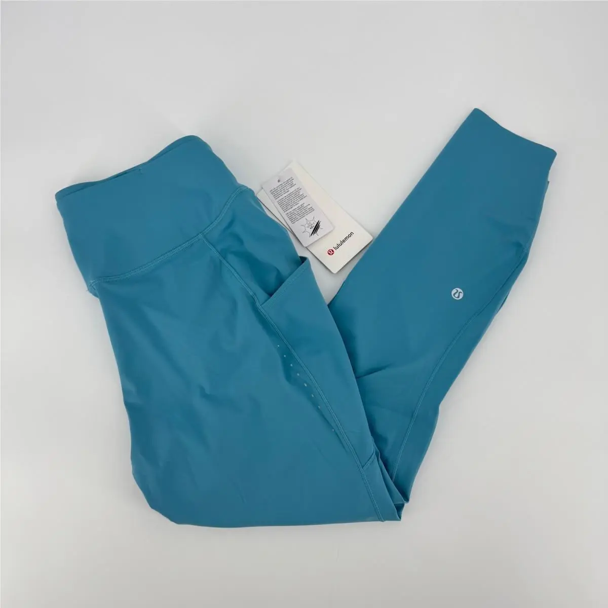 Lululemon Fast and Free High Rise Tight 25 with Pockets Wile Blue Sz 14 Nulux