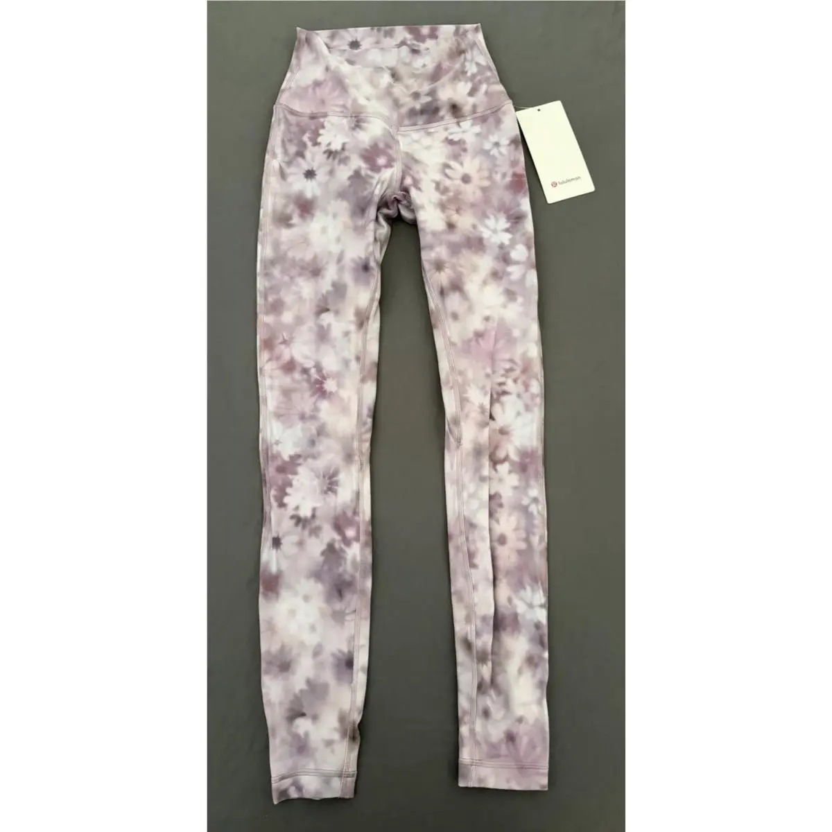 Lululemon Align HR Pant 28`` Leggings Womens Size 4 Purple Floral Tie Dye