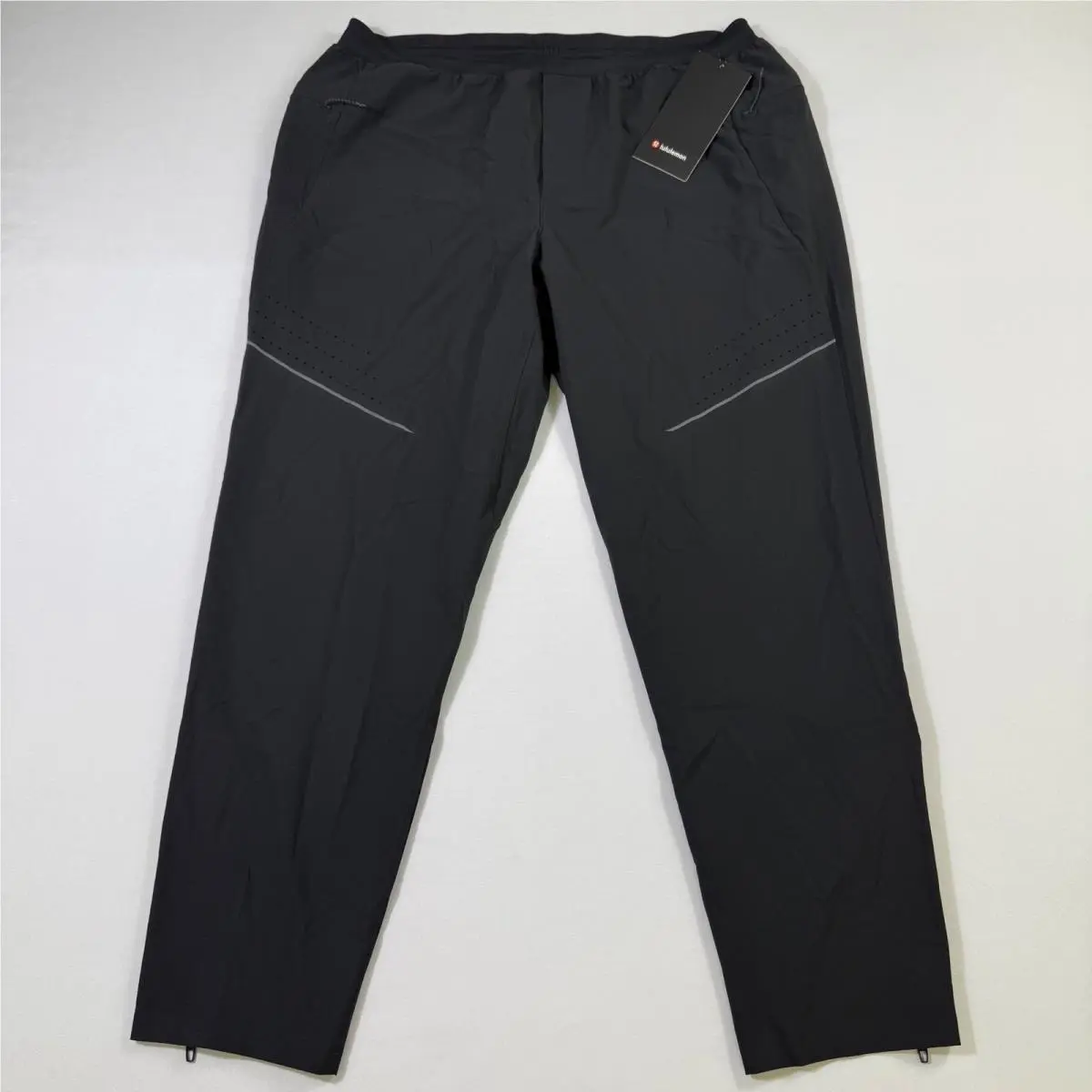 Lululemon Fast and Free Run Pant Mens XL Black Reflective Gym Training