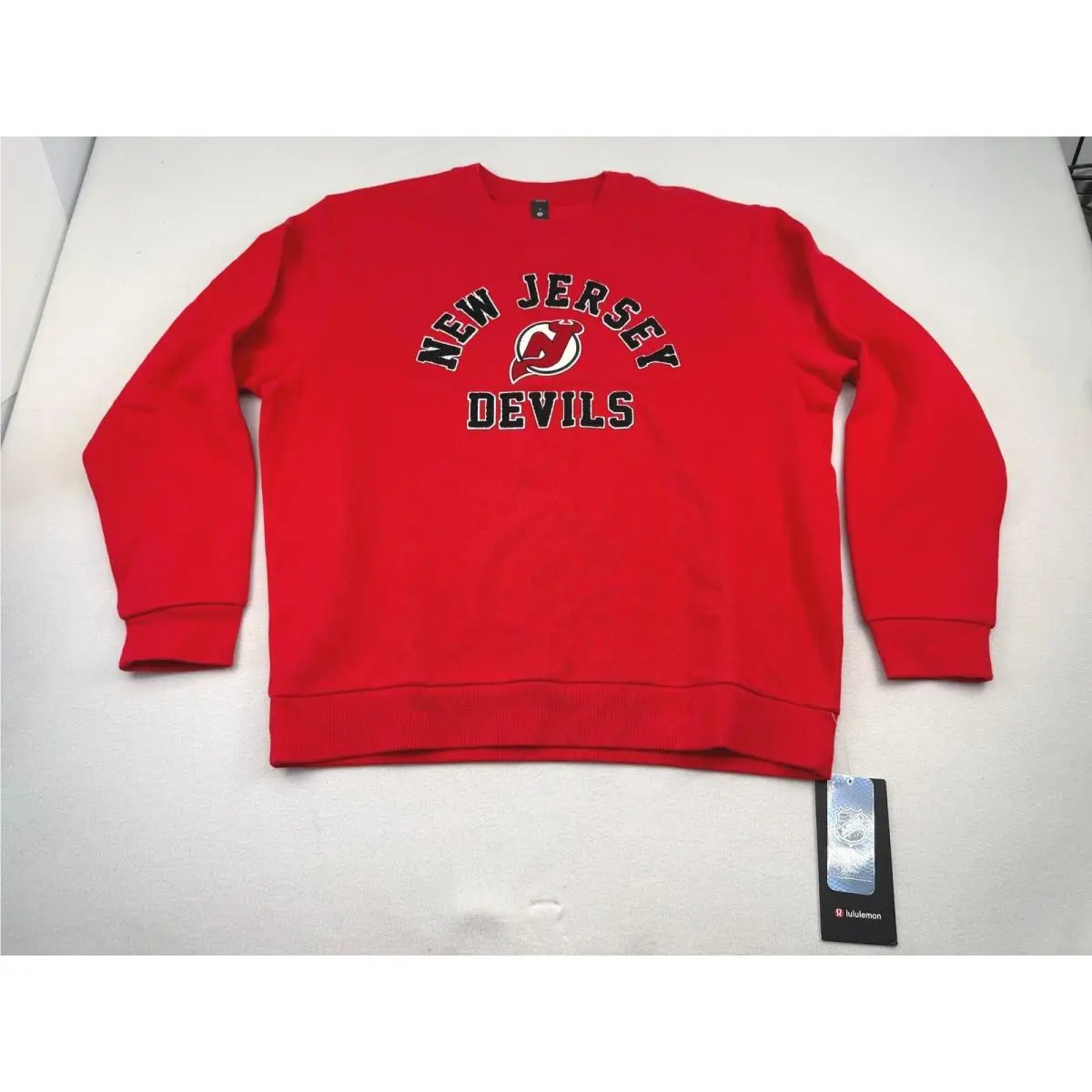 Lululemon Nhl Jersey Devils Steady State Crew Sweatshirt Red Mens Medium