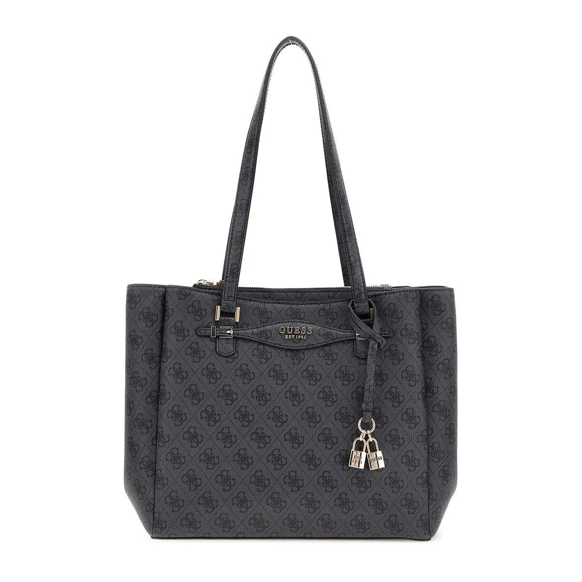 SG965223 Katya 4G Logo Mini Hobo Shoulder Womens Bag In Coal by Guess