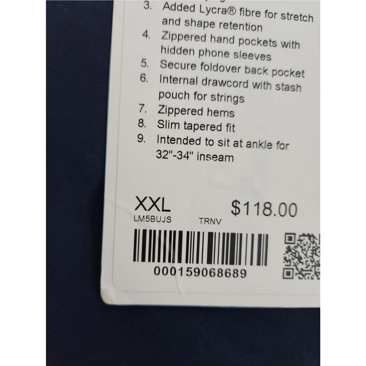 Lululemon clothing - True Navy 3