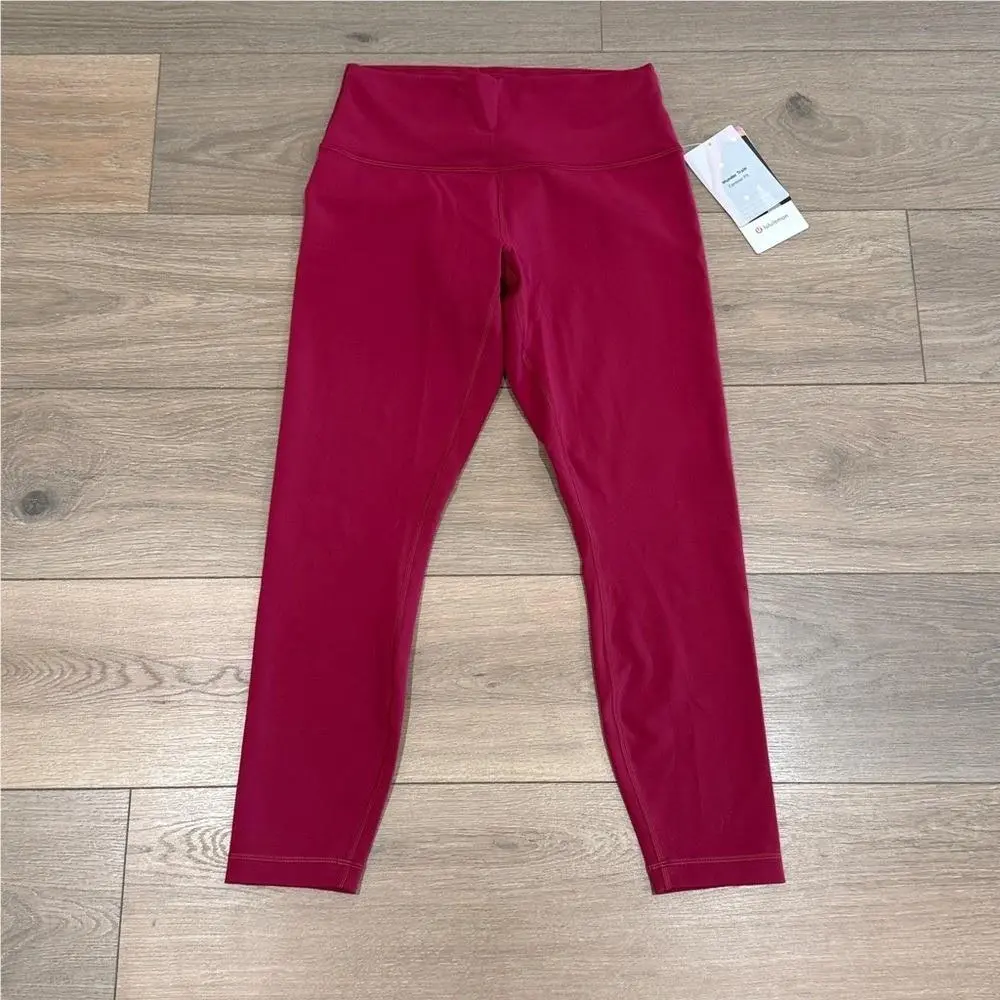Lululemon Pomegranate Wunder Train HR Tight 25 Contour Fit Active Legging Sz 10