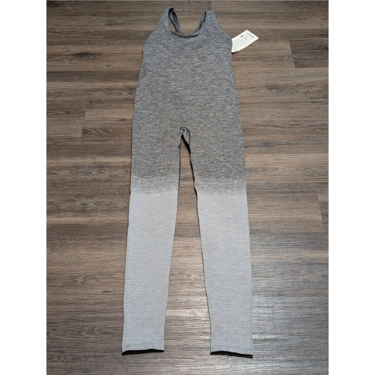 Lululemon Balance + Resist Jumpsuit Size 4White Cast Ombre Grey LW1AOIS