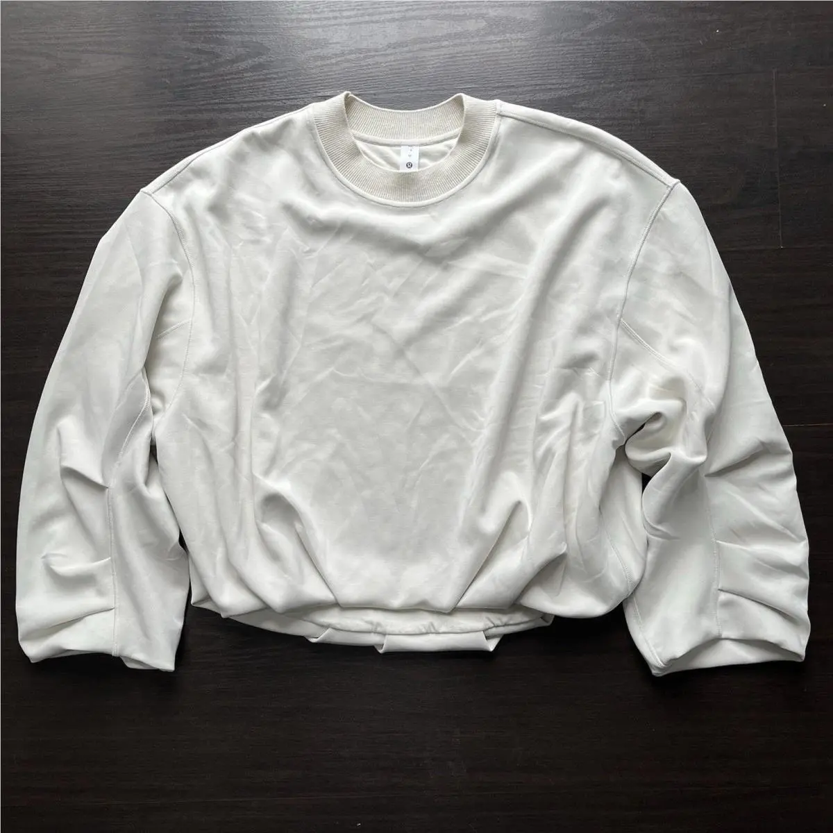 Lululemon Softstreme Voluminous-sleeve Pullover Sz M Bone Oversized Sweatshirt