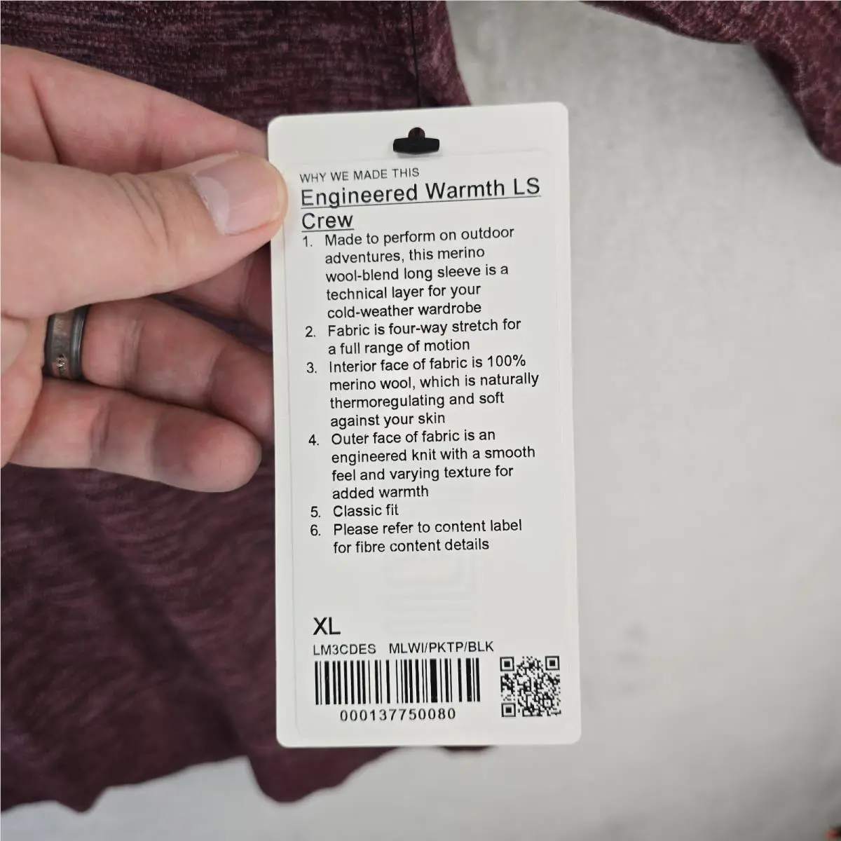Lululemon clothing - Lululemon Engineered Warmth - Engineered Warmth - Red 5