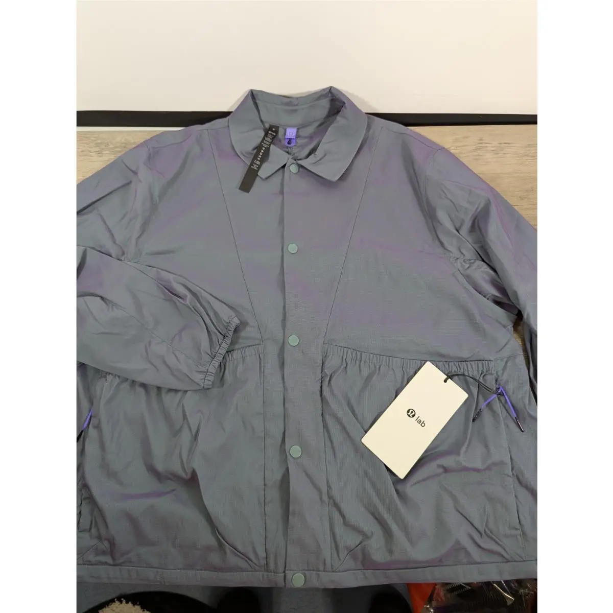 Lululemon Lab W Lightweight Ripstop Medium Jacket Tide Water Teal Iridescent Pur
